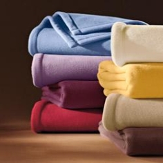 COUVERTURE POLAIRE 350GR MIEL   240 X260  - DEKEN POUR LIT 160