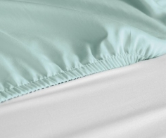 DRAP HOUSSE 2 PLACE 160 X 200 VERT POLY/COTON BONNET 17CM