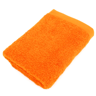 SERVIETTE DE TOILETTE 50 X100 CM ORANGE 500GR/M² 100 % COTON Made in EU