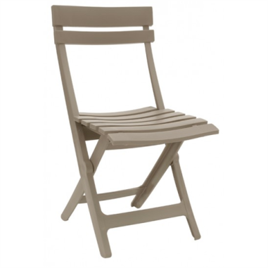 CHAISE PLIANTE  MIAMI TAUPE - GROSFILLEX FRANCE - GAMME PRO