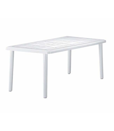 TABLE DE JARDIN OLOT 180 X 90CM  BLANCHE Made in EU