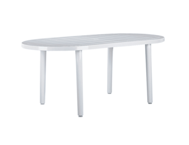 TABLE DE JARDIN OLOT / BRAVA 180 X 90CM *OVALE* BLANCHE Made in EU