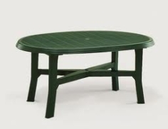 TABLE DANUBIO  OVALE 165 X 110  VERTE Made in EU