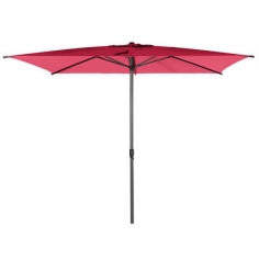 PARASOL ALU 2 X 3 M  GRENADE A MANIVELLE- 6 BALEINES 48 mmPOTEAU LOOMP