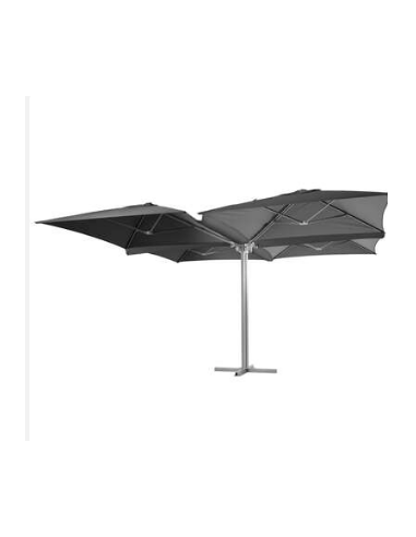 PARASOL DÉCENTRÉ 4 TOILES 2 x 2 M ARDOISE