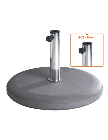 PIED DE PARASOL ANTRACITE 40 KG   TUBE ACIER  GROSFILLEX FRANCE