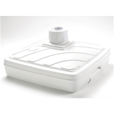 PIED DE PARASOL PLASTIQUE BLANC  40L GM - POUR TIGE Ø 36 ET 56 MM. EDA FR