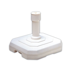 PIED DE PARASOL BETON + PLASTIQUE BLANC 25KG  - TIGE DE 32 A 50 MM EDA FRANCE