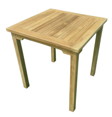 TABLE CARRE JAVA TECK - 80  X 80 X H75 CM