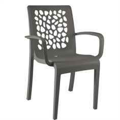 FAUTEUIL  TULIPE ANTHRACITE  GROSFILLEX FRANCE