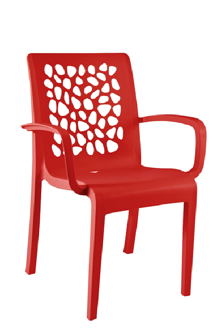 FAUTEUIL  TULIPE  ROUGE ARCHI   GROSFILLEX FRANCE