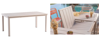 TABLE EXTENSIBLE CANNES HAVANE- GROSFILLEX FRANCE