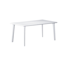 TABLE NEW DESSA 160 X 90CM BLANCHE PLATEAU ET PIED POLYPROPILENE Made in EU