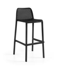 TABOURET OXY NOIR - POLYPRO - FIBRE VERRE EMPIL Made in EU
