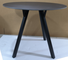 TABLE BASSE MATHILDE CERAMIK GRIS ANTHRACITE - Ø90 CM