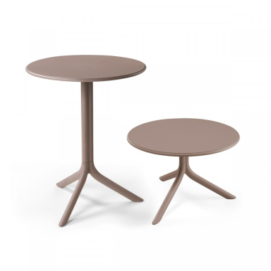 TABLE SPRITZ Ø60.5cm COLOR TAUPE TORTORA - NARDI  Made in EU