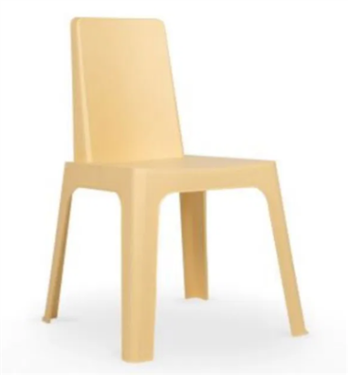 CHAISE ENFANT JAUNE FEU  JULIETA 100% RECYCLE Made in EU