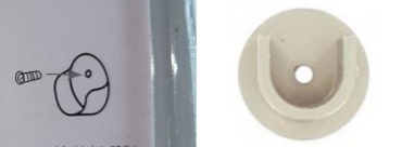 2 SUPPORTS MURAL COURT POUR TRINGLE NIKEL BROSSE Ø 20MM 7206