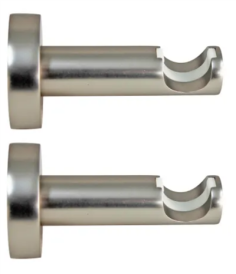 2 SUPPORTS POUR TRINGLE NIKEL SATINE DIAM 20MM