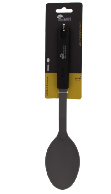 CUILLERE DE SERVICE EN NYLON   GRIS & NOIR