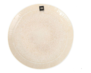 ASSIETTE PLATE 26CM  FAIENCE CALOBRA CREME