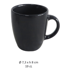 TASSE BOMBE NAÏLA GRES GRIS ***19CL***