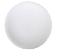 ASSIETTE PLATE 25 CM MOBY PORCELAINE BLANCHE