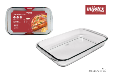 PLAT A FOUR RECT. 40.5X24.5X7CM - 4.1L