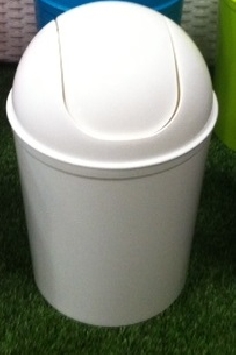 POUBELLE SALLE DE BAIN 7 L BLANCHE  AVEC ABATTANT