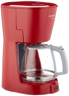 CAFETIERE ELECTRIQUE BOSCH ROUGE 10/15 TASSES TKA3A034 **ESP***