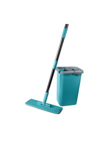 ENSEMBLE LAVE SOL: SEAU + BALAI + LAVETTE MICROFIBRE