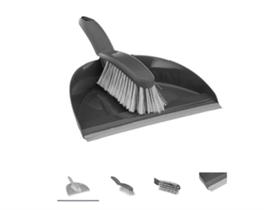 PELLE + BALAYETTE AVEC GOMME ***QS*** GRIS