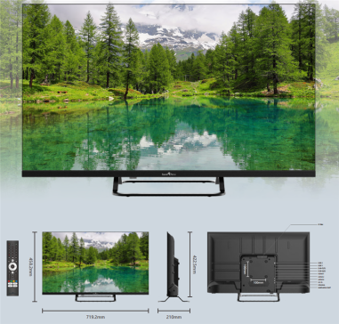 TV LED 81CM 32" 32HN01V- SMTECH - 3 HDMI - 2USB- DOLBY