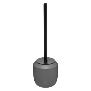 BALAYETTE  WC NOIRE AVEC COUVERCLE + SUPPORT ANTHRACITE  TRIO