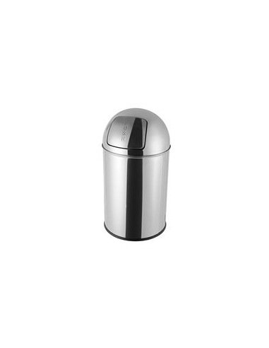 POUBELLE CUISINE 18L PUSH INOX KF + POUBELLE 5L + 12 CINTRES ANTIVOL
