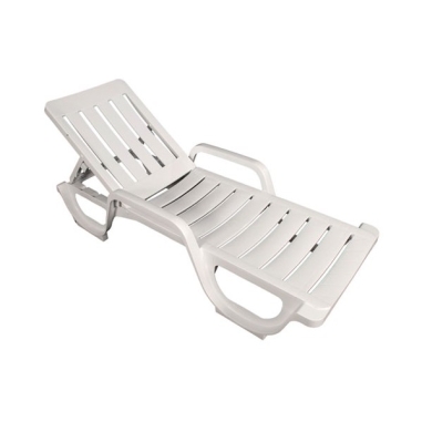 BAIN DE SOLEIL MALIBU BLANC DOSSIER REGLABLE Made in EU