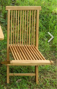 CHAISE   PLIANTE JAVA  TECK