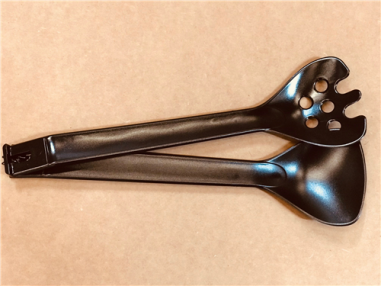 ENSEMBLE DE  2  COUVERTS A SALADE  NOIR Made in EU