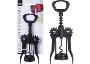 TIRE BOUCHON À AILETTES METAL NOIR