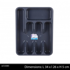 RANGE COUVERTS 5 CASES HG GRIS Made in EU