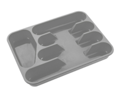 RANGE COUVERTS 5 CASES IRIS GRIS