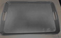 PLATEAU DE SERVICE  MELAMINE 46 X 31CM  GRIS UNI