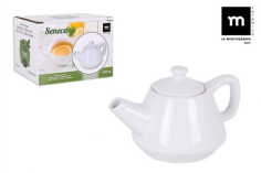 THEIERE EN PORCELAINE BLANCHE 300CC  16x10.5x9.8 SENECA