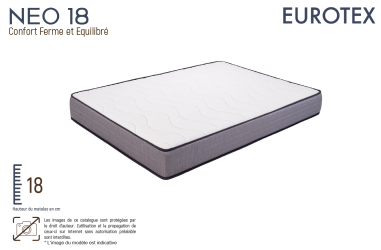 MATELAS NEO  140 X 190 -18 cm d'épaisseur - roulé sous vide