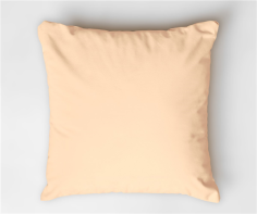 TAIE D'OREILLER PORTE FEUILLE 65 X 65 SAUMON RABAT 20 CM