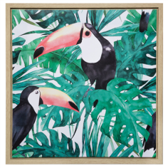 TABLEAU TOILE 48XH48CM  DECOR  JUNGLE 162