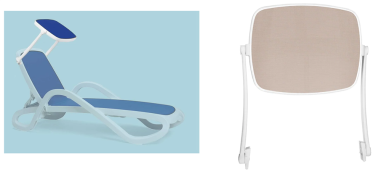 PARE SOLEIL POUR BAIN DE SOLEIL NARDI BLANC -TOILE TORTORA  - Made in EU