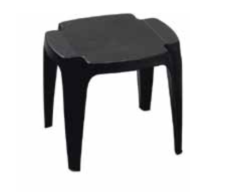 TABLE BASSE VENICE ANTHRACITE CARRE  44X 44  H 50 Made in EU