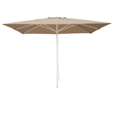 PARASOL 2X3M BEIGE SABLE 220GR  -8  BALEINES  - MAT BLANC 4.8CM  885P64