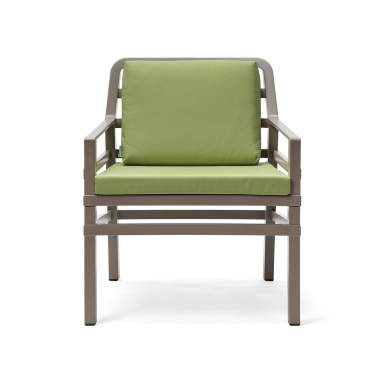 FAUTEUIL ARIA NARDI - TORTORA - COUSSIN LIME int/out door Made in EU ***ESP***
